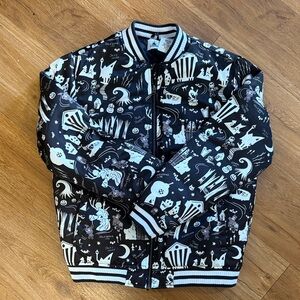 Disney Kids Jacket Nightmare Before Christmas Halloween Festive Varsity